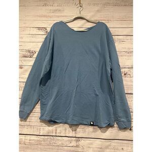 YoungLA Ultimate Hybrid Long Sleeve Shirt Athletic Gym Knit Tee BlueMens XL